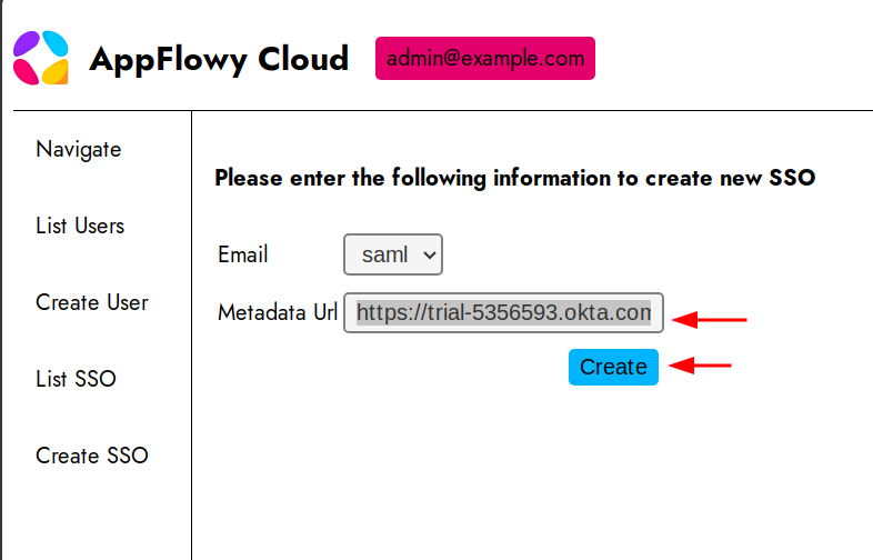 AppFlowy Create SSO
